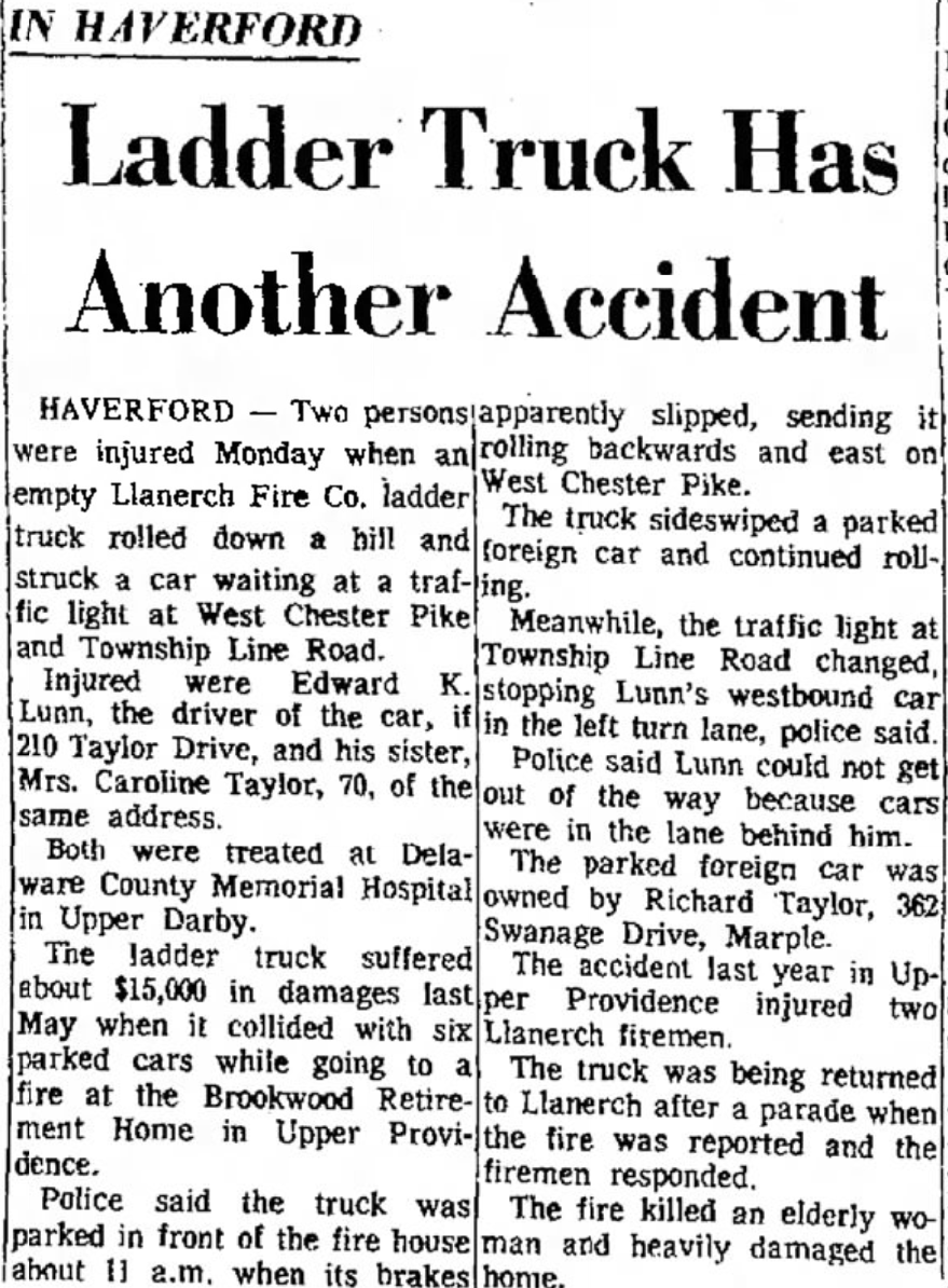 Firetruck rolls
